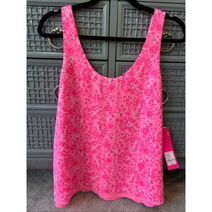 NWT Lilly Pulitzer reversible florin sleeveless top, Med $90 E36